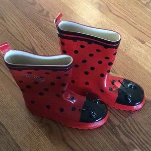 Lady Bug Rain Boots